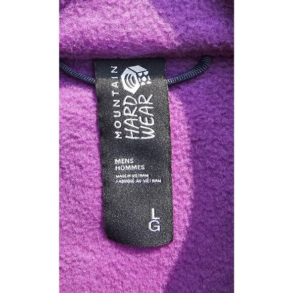 Mountain Hardwear UnClassic Fleece Jacket Mens Large Purple Blue Full Zip - Picture 3 of 6